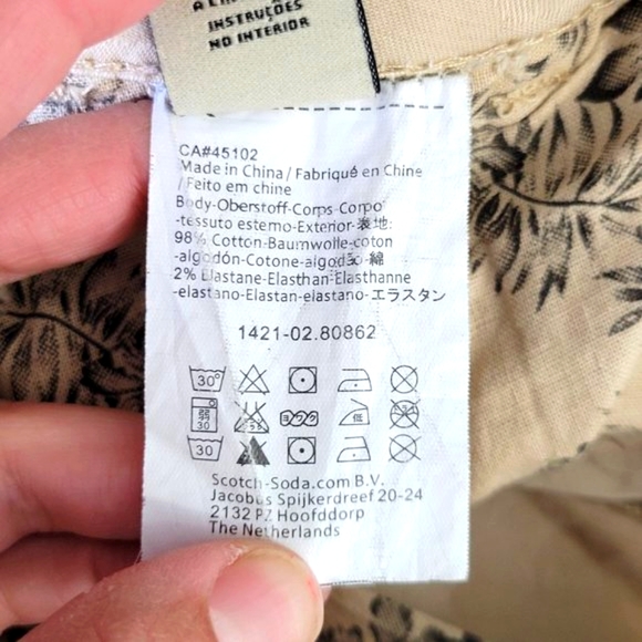 Maison Scotch Anthropology Khaki Skinny Slim Leg Trouser Pants Chinos Stretch - Picture 15 of 15